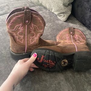 Justin cowboy boots steel toe